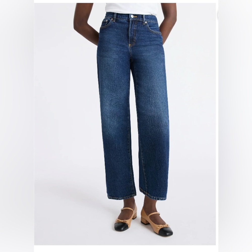 Free Assembly Mid rise Relaxed Ankle Deep Indigo Women's Jeans
